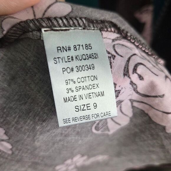 Y2K Strapless Floral Dress Pink Brown Bow Detail Size 9 - Picture 7 of 7